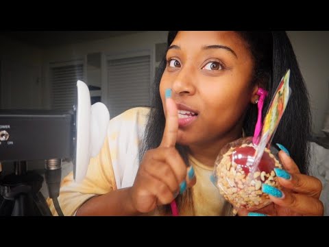 [ASMR] Candy Apple Eating 🍬🍏 | Crunchy Sounds