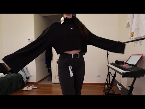 ASMR try on haul clothes review Sport clothing