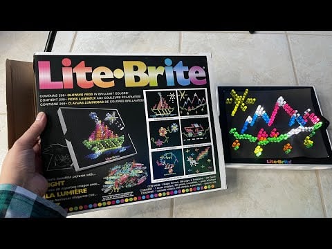 Nostalgic ASMR Whispering and Doing a Childhood Favourite Game ~ Lite Brite