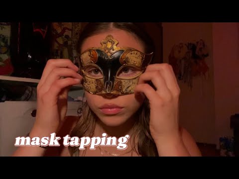 ASMR criiiispy antique mask tapping and tracing 🎭