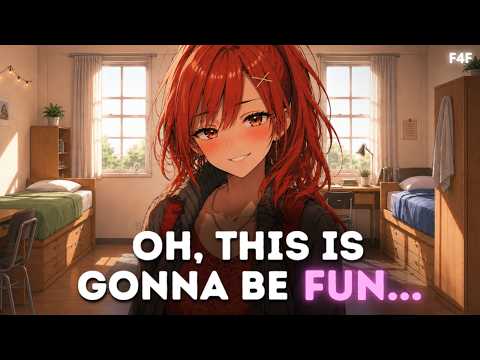F4F | You Thought You Had a Single Room but… Your New College Roommate is a Flirty Extrovert 😅