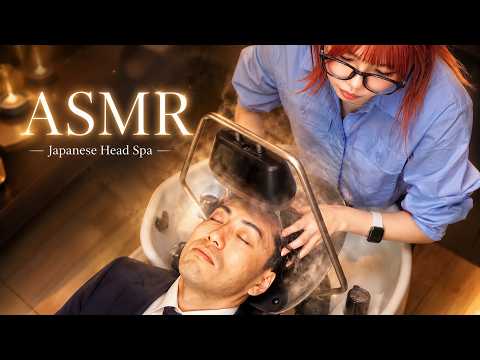 ASMR 疲れたサラリーマンをHinaが癒す｜シャンプー・頭浸浴・眉毛ワックス