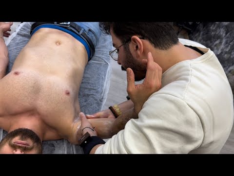 Asmr massage / asmr yusuf vs mehmet / chest and back massage…