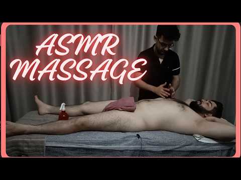 ASMR SPORTRS AMAZING FULL BODY SLEEP MASSAGE-CHEST,LEG,FOOT,ARM,BACK,ABDOMEN,BELLY