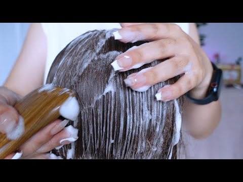 Intense Shampoo No Talking & Long Hair Washing Tanggled Hair Brushing