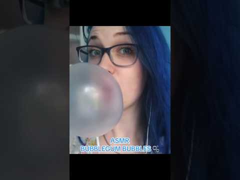 ASMR big bubblegum bubbles 🫧 #asmrbubblegum #shorts #asmr #bubblegumblowing