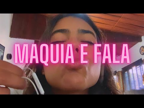 ASMR ME MAQUIANDO E FALANDO ✨😴 | voz suave | sons de make | gatilhos visuais