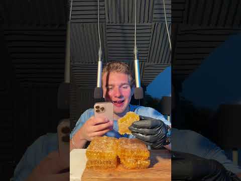 Asmr eating honeycomb