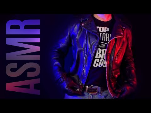 ASMR Leather 🖤 Tingly Biker Jacket, Gloves + Boots