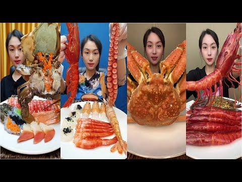 Extreme Seafood Mukbang ASMR 🦑 | 극한의 해산물 먹방 ASMR 🦀 | 究極のシーフード大食い ASMR 🍤 | 终极海鲜吃播 ASMR 🦞