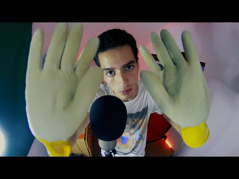 ASMR WITH STICKY KITCHEN GLOVES