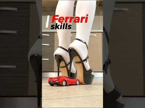 Schoolgirl vs. Ferrari! High Heels Crushing Toys! Oddly Satisfying ASMR