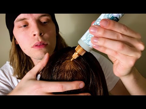 ASMR Deep Scalp Treatment & Head Massage (Whispering)