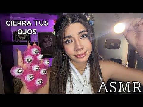 ASMR ESPAÑOL / TEST  DE NERVIOS CRANEALES PERO CON TUS OJOS CERRADOS (NO MIRES TU CELULAR)