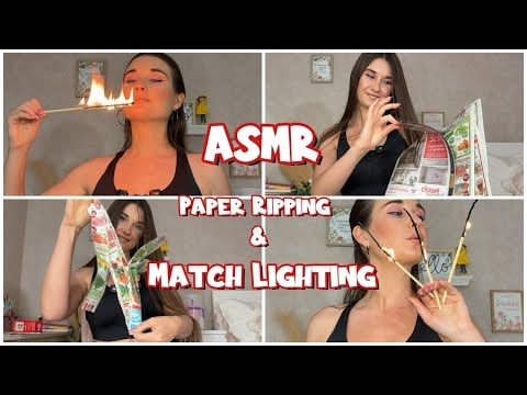 ASMR Newspaper Ripping & Match Lighting | Intense Sounds for Sleep
