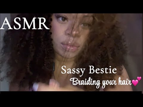 ASMR | Bestie Braiding your hair at sleepover rp 