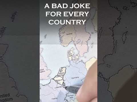 One Silly Joke per Country… It Gets Worse  | #asmrtracing #asmrmap #asmrshorts
