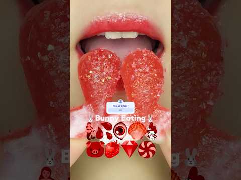 Eating Only RED EMOJI FOOD❤️🍓