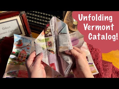 ASMR Unfolding Vermont Spring Catalog! (No talking only) Page turning and smoothing/paper crinkles.