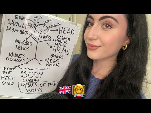 ASMR ~ Aprendiendo Las Partes Del Cuerpo En Inglés 🇬🇧 #asmr 