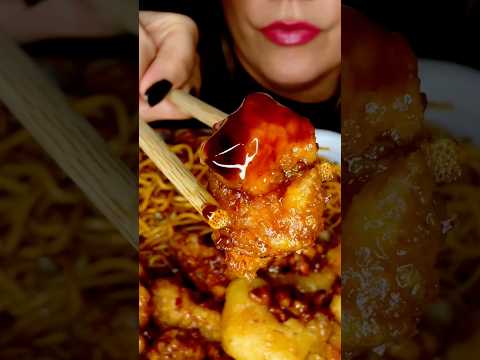 ORANGE CHICKEN FROM PANDA EXPRESS #asmr #chinesefood #shorts