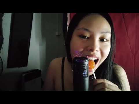 ASMR FAST LOLLIPOP EATING, WHISPERS, SOFT SPOKEN, MOUTH SOUNDS, PERSONAL ATTENTION, WET NOISES