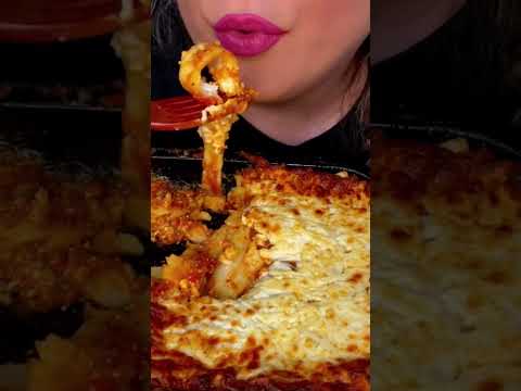 Extra Cheesy Lasagna #shorts #asmr