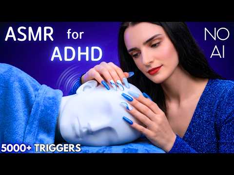 ASMR for ADHD 💙 Changing Triggers Every 30 SECONDS 😴 Scratching , Tapping , Massage etc. NO TALKING