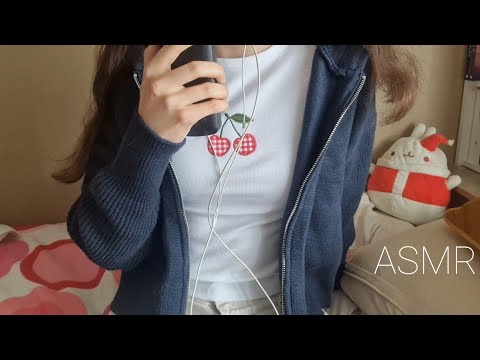 ASMR on my bed w/tascam (mouth sounds, fabric scratching, positive affirmations)
