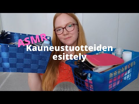 ASMR SUOMI // KAUNEUSTUOTTEIDEN ESITTELY 💅😍 Tapping, whispers & liquid sounds