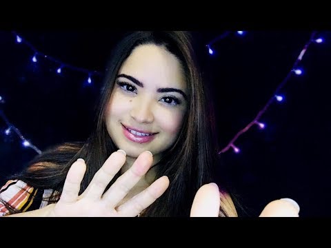 ASMR:HAND MOVEMENTS E MOUTH SOUNDS/COM SOM DE CHUVA 🌧