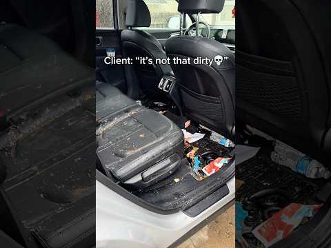 Dirtiest car interior ever… #asmr #fyp