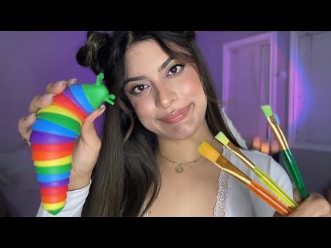 ASMR Doing Your Makeup Using Wrong Objects 🌈✨ (Layered Sounds for Extra ✨Tingles✨)