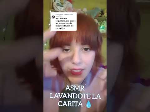 ASMR LAVADO DE CARITA 💦💧AGUA RELAJANTE #asmr #asmrshorts
