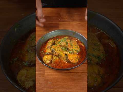 🔥 ASMR Bihari Fish Curry | Mustard Masala | Satisfying Cooking Sounds #shorts #asmr