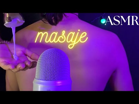 ASMR ☆ MASAJE DE ESPALDA Y CUELLO✨ le hago masaje a mi esposo😴 para dormir
