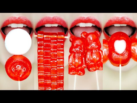 ASMR Red & Green Jelly Eating Sounds 빨강 & 초록 젤리 이모지 먹방 MUKBANG