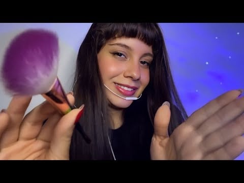 #ASMR # toques na tela # escovando cabelo. 🥱🥱💤