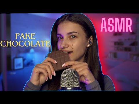 ASMR🎙️💤FAKE CHOCOLATE 🍫😱 Eating, tapping, mouth sounds👅🥰