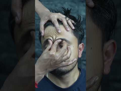 Indian Barber Cures Your Headache: Extreme Pressure Point ASMR For Migraine Relief #shorts