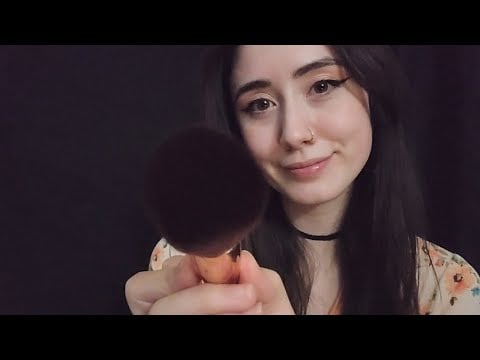 ASMR | Face Brushing with Layered Brushing Sounds 