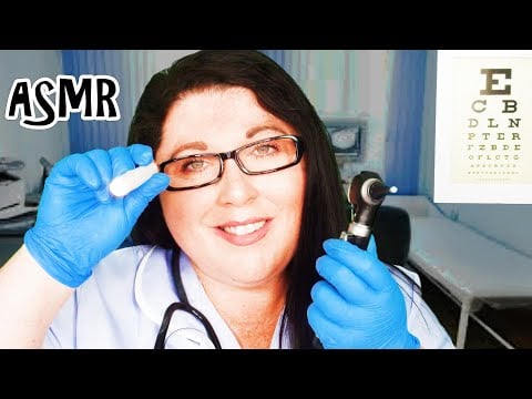 ASMR Nurse Annual Check Up Roleplay (Eye Exam, Ear Exam, Gloves, Medical Exam, Otoscope, Light)