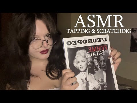 Book Tapping & Scratching ASMR | Gripping, Scratchy Tapping, Squishing, Page Turning, Rambling,