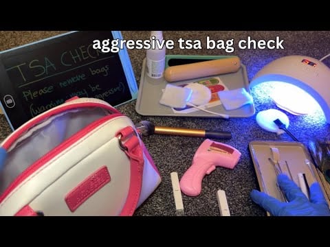 asmr AGRESSIVE tsa bag check
