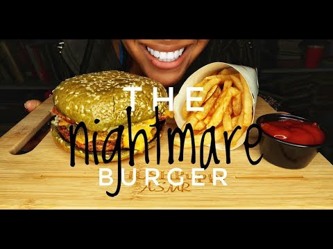 ASMR HALLOWEEN BURGER KING NIGHTMARE BURGER & FRIES | Soft Eating Sounds + Gulping | NO TALKING