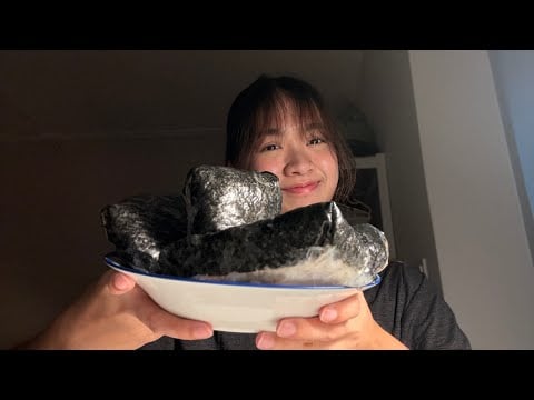 ASMR Eating Sounds Onigiri 🍙 กินข้าวปั้นกันนน😋