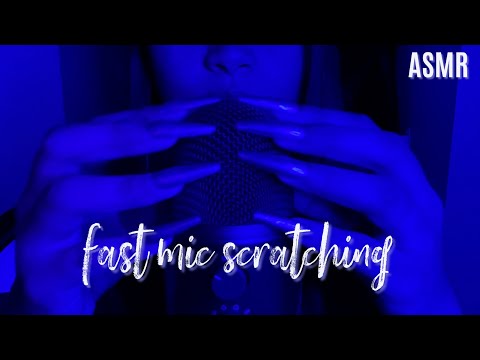 ASMR Fast and Aggressive Mic Scratching with Long Nails (No Talking)