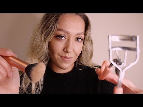 ASMR Doing Your Makeup - Makeover/Makeup For Your Date Roleplay 🍒