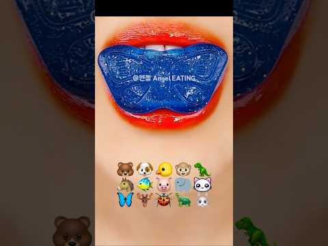 @AngelEATING777 asmr ANIMAL JELLY EMOJI FOOD 동물 젤리 이모지 먹방 eating sounds (PART2)