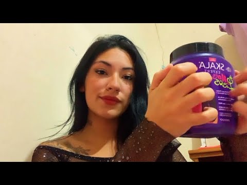 Asmr finalizando seu cabelo🩷caseirinho
